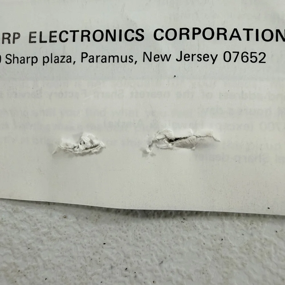 Original Sharp QC-54 Color Video Camera Owners Manual